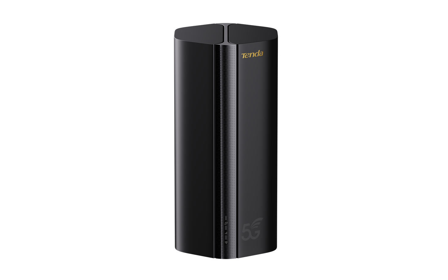Tenda 5G03 5G NR LTE WLAN Router für Nano-SIM-Karte (AX1800 CAT19 2,4GHz: 574Mbit/s+5GHz: 1201Mbit/s, 4,67Gbps im Download) 2-Gigabit-Port, Plug & Play, Wi-Fi 6 Technologie, MU-MIMO, WPA3, Schwarz