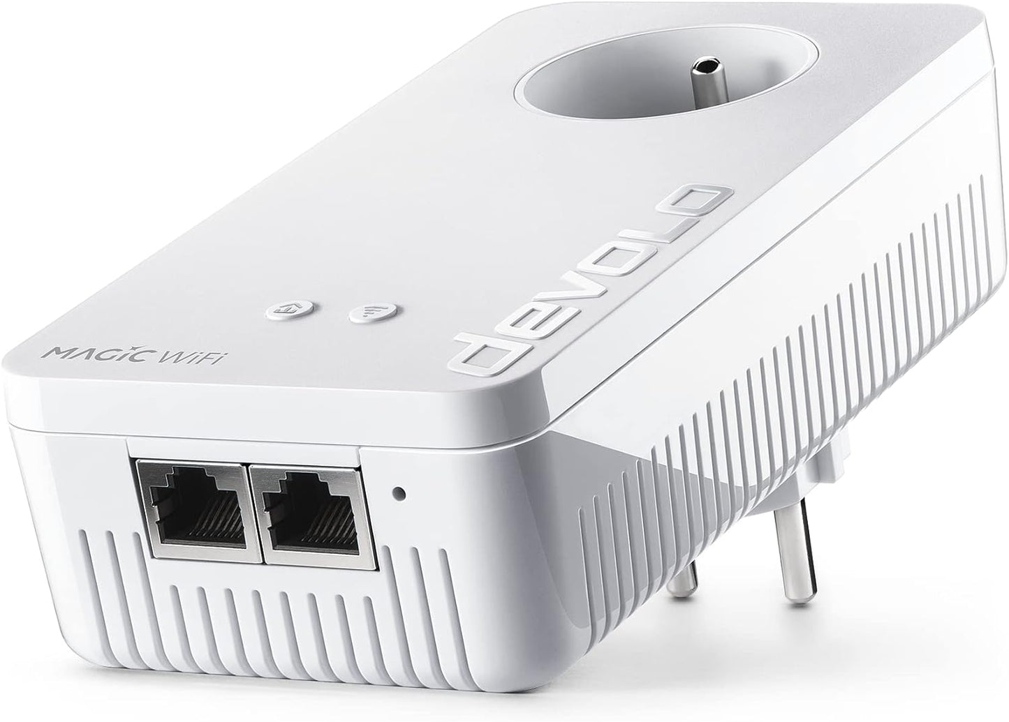 devolo Magic 2 WiFi 6 Erweiterungsadapter: 1 x CPL WiFi, Gigogne-Buchse (2400 Mbits, Mesh, 2 x Gigabit Ethernet-Ports) ideal für Heimarbeit, Gaming, Streaming, französische Steckdose