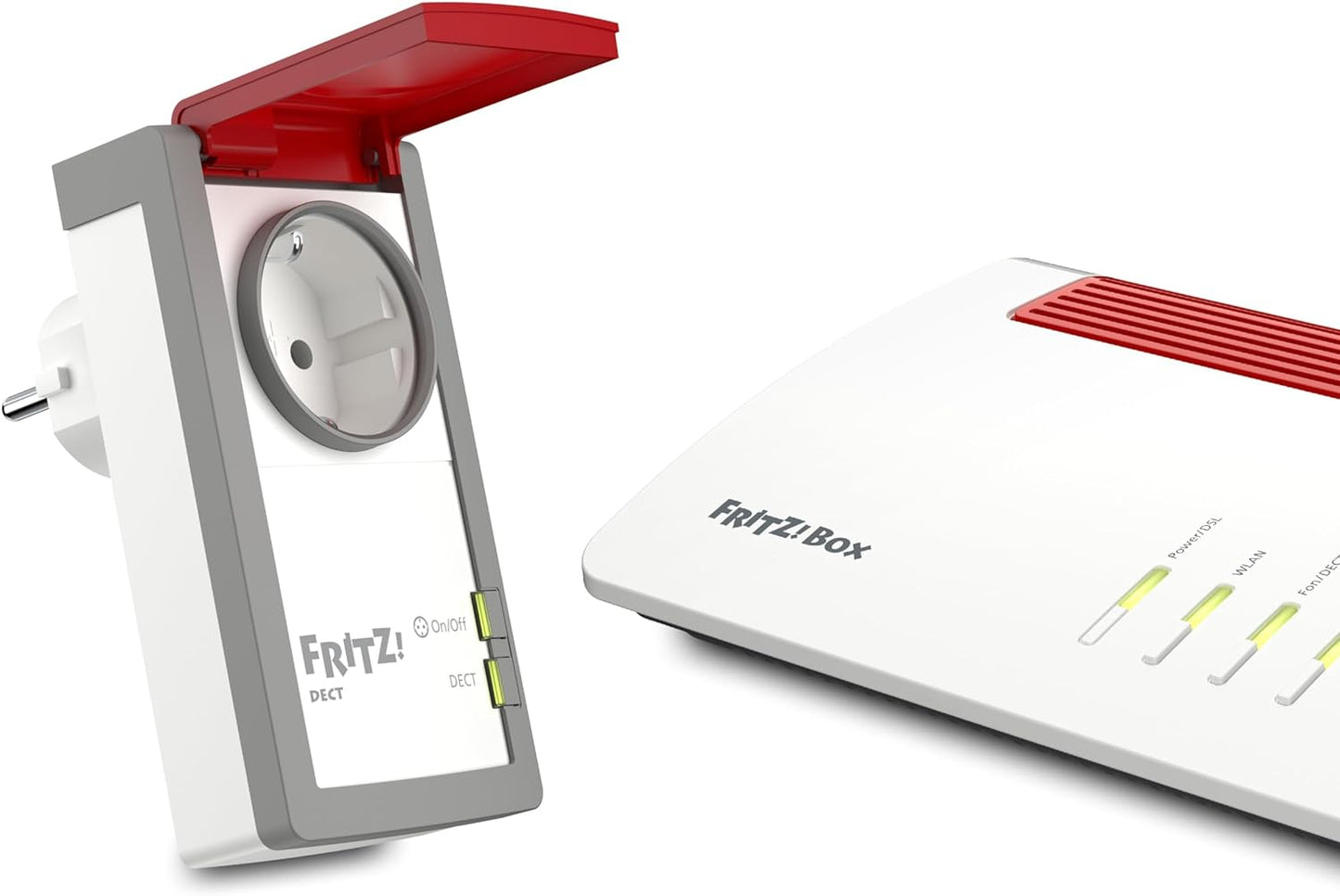 AVM FRITZ!DECT 210 (Intelligente Steckdose für Smart Home, steuerbar zum Energie sparen, mit Spritzwasserschutz (IP 44) für Einsatz im Außenbereich)