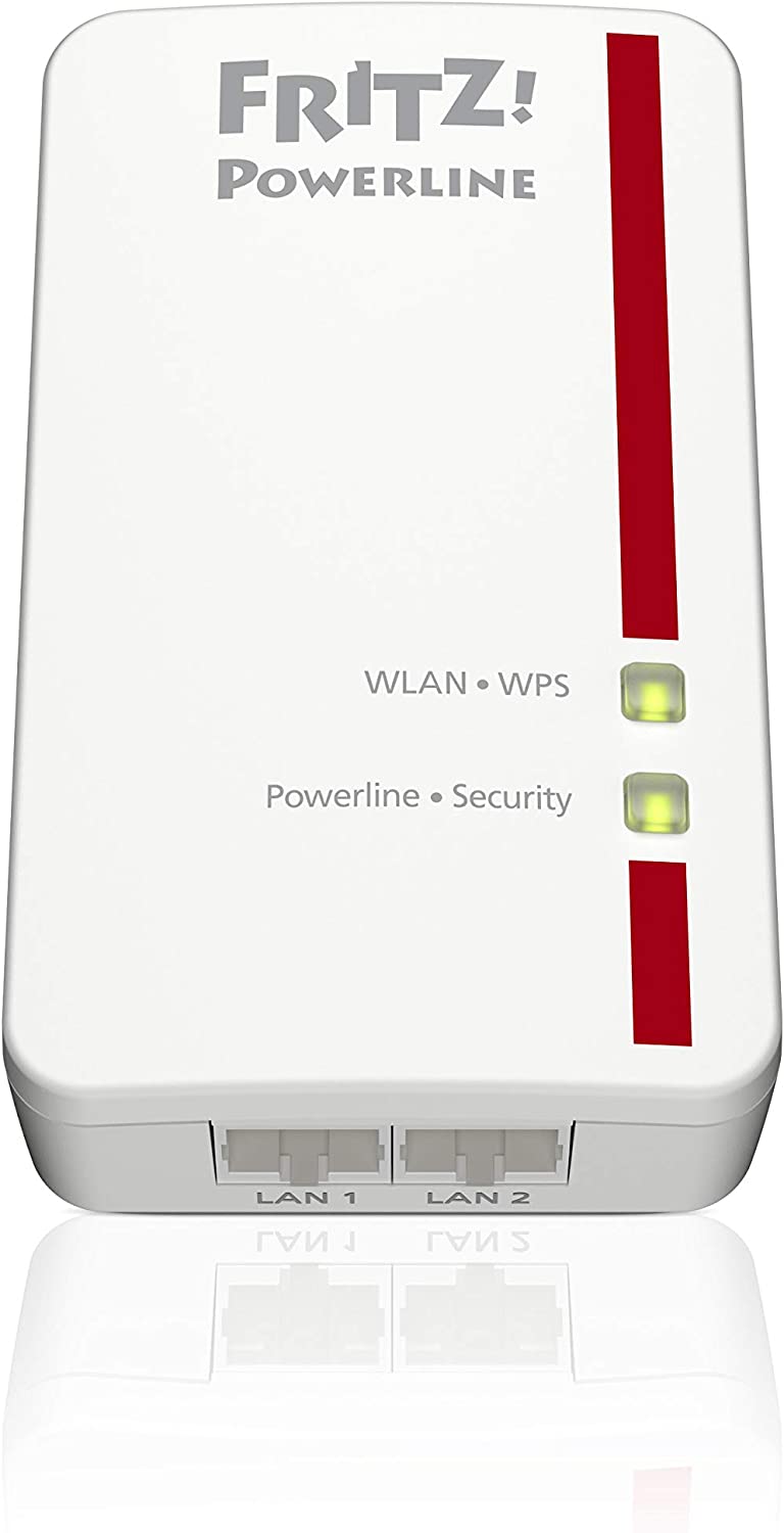 AVM FRITZ!Powerline 540E / 510E WLAN Set (500 MBit/s, WLAN-Access Point, Fast-Ethernet-LAN, internationale Version),