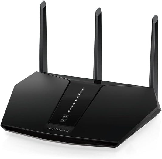 NETGEAR RAX30 WiFi 6 Router AX2400 (5 Streams mit bis zu 2,4 GBit/s, Nighthawk WLAN Router Abdeckung bis zu 125 m², Smart Roaming)