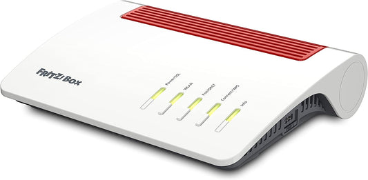 AVM FRITZ!Box 7590 AX V2 (Wi-Fi 6 Router mit 2.400 MBit/s (5GHz) & 1.200 MBit/s (2,4 GHz),bis zu 300 MBit/s mit VDSL-Supervectoring 35b,WLAN Mesh,DECT-Basis,deutschsprachige Version)