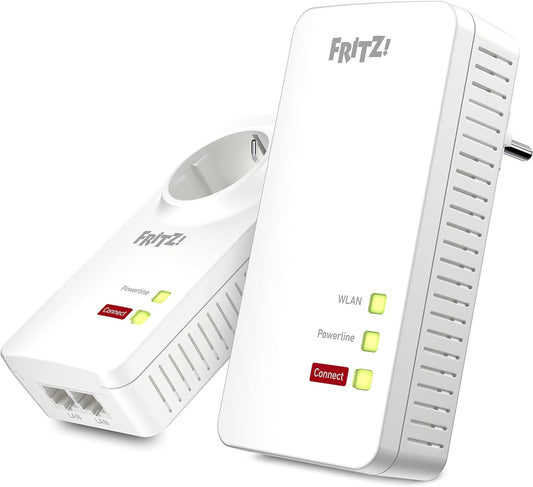 AVM FRITZ!Powerline 1260 WLAN Set international -WLAN-Access Point, ideal für Media-Streaming oder NAS-Anbindungen, 1.200 MBit/s